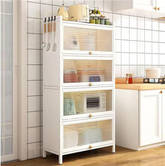 NP Buffet Hutch Kitchen Pantry Storage Cabinet, White